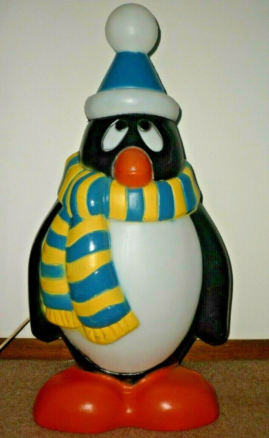 Vintage General Foam Blow Mold Chilly Willy Penguin Lighted Christmas Decor 28