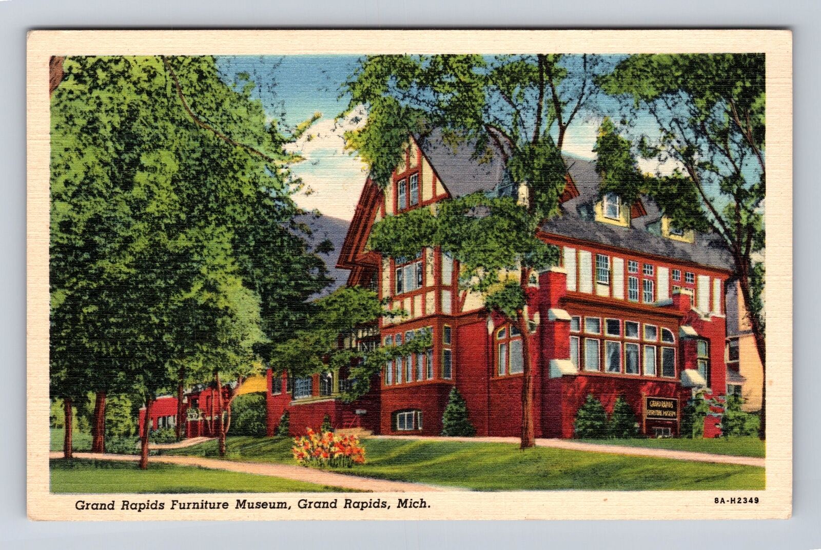 Grand Rapids MI-Michigan, Grand Rapids Furniture Museum Antique Vintage Postcard