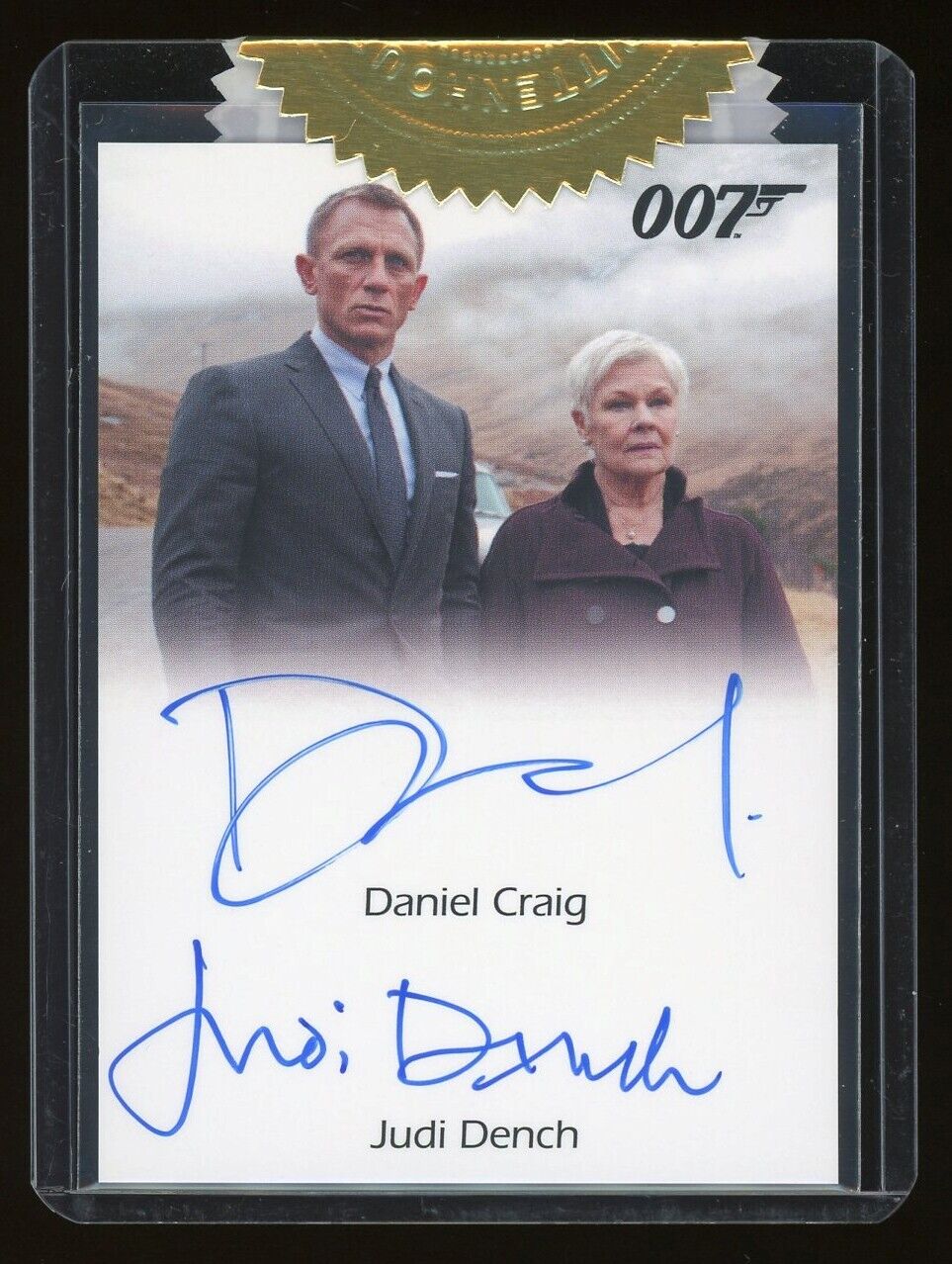 2014 Rittenhouse James Bond 007 Daniel Craig & Judi Dench Dual Autograph Auto