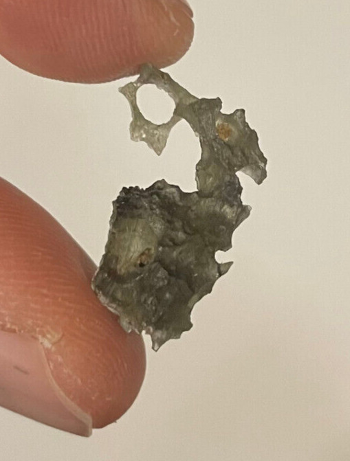 Moldavite 1.35gr/6.75ct Grade A Natural Rare Shape Certificate of Authenticity