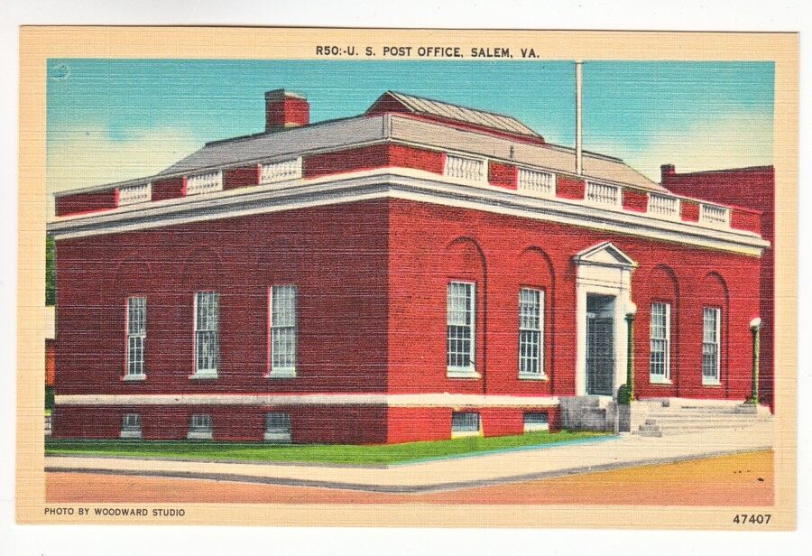 Postcard: Post Office, Salem, VA