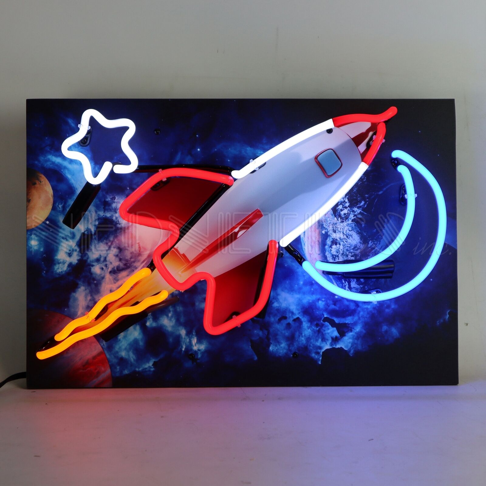 Junior Rocket Outer Space Home LED Décor Light Neon Sign 18\
