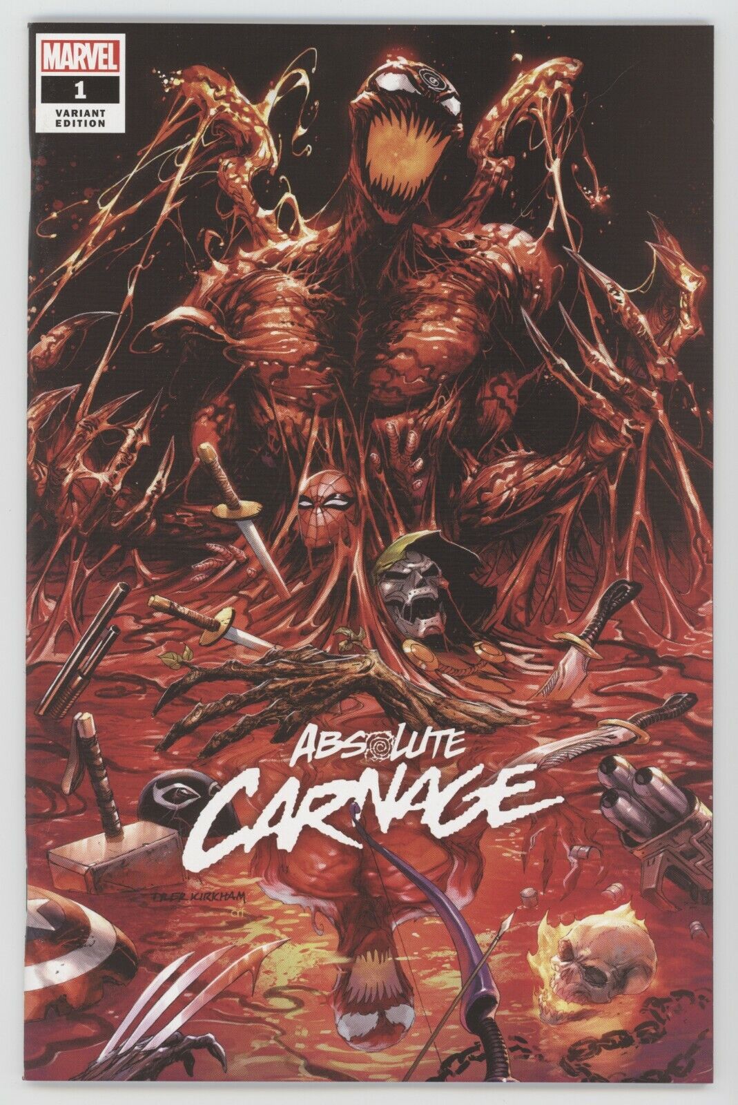 Absolute Carnage 1 Marvel 2019 NM- Tyler Kirkham Variant Spider-Man Venom