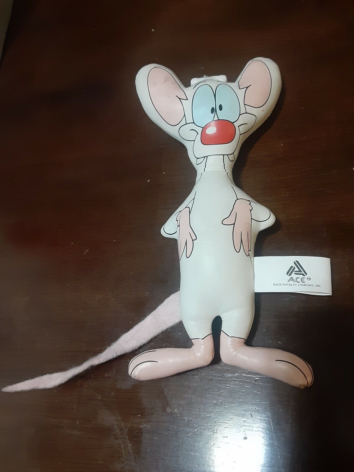 Pinky And The Brain Brain Mouse Cushioned Plush Ace Novelty 8”