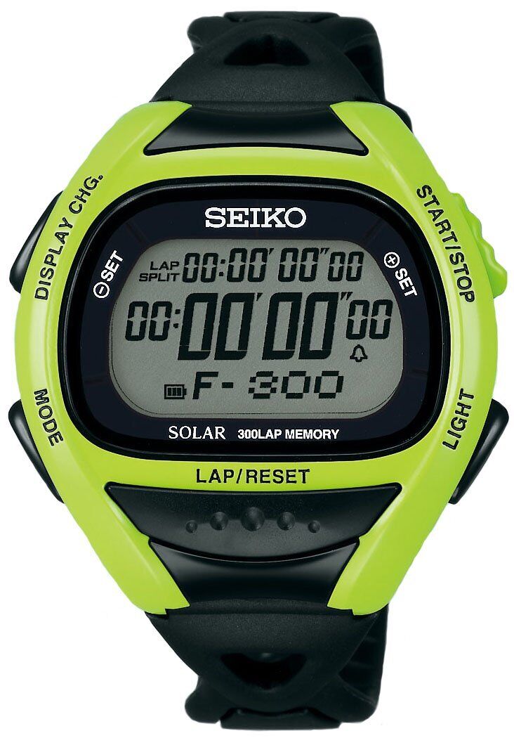 Seiko Super Runners Solar Lime Green Loud Alarm SBEF015 Sports Study