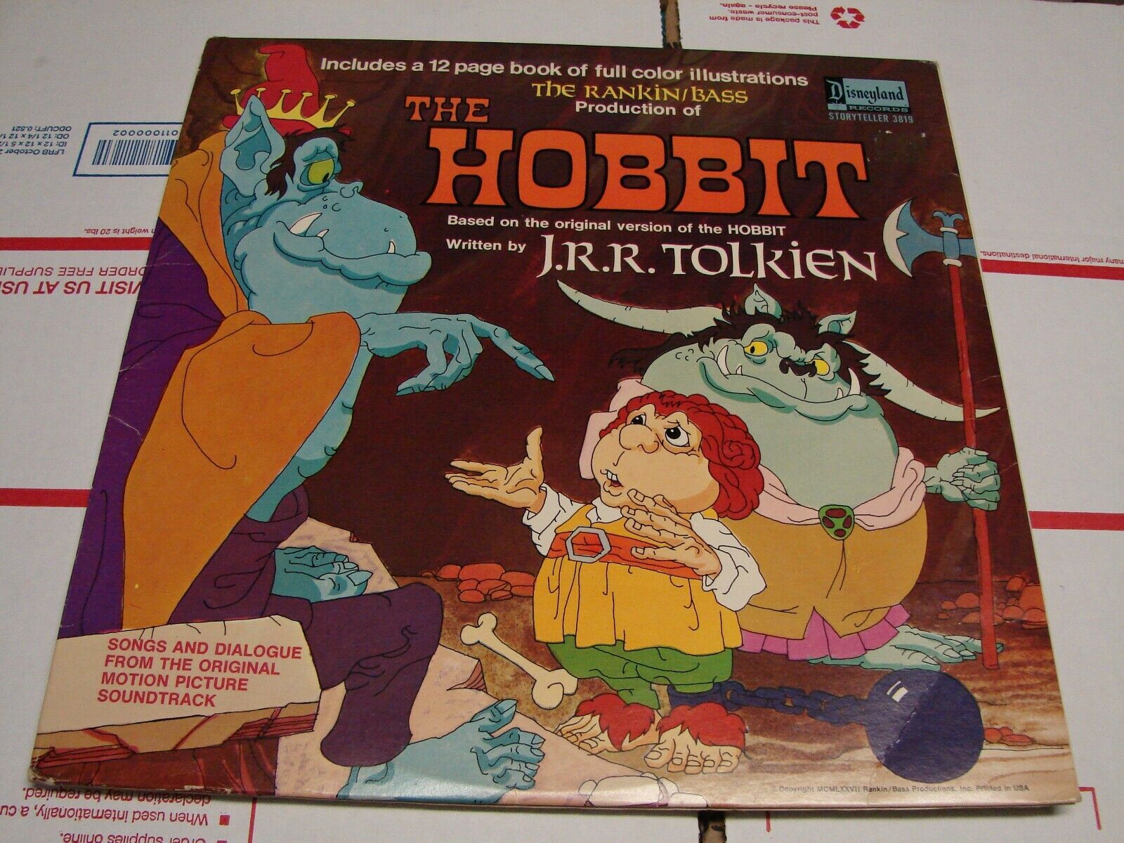 The Hobbit 1977 Disneyland vinyl record J.R.R TOLKIEN LORD OF THE RINGS 