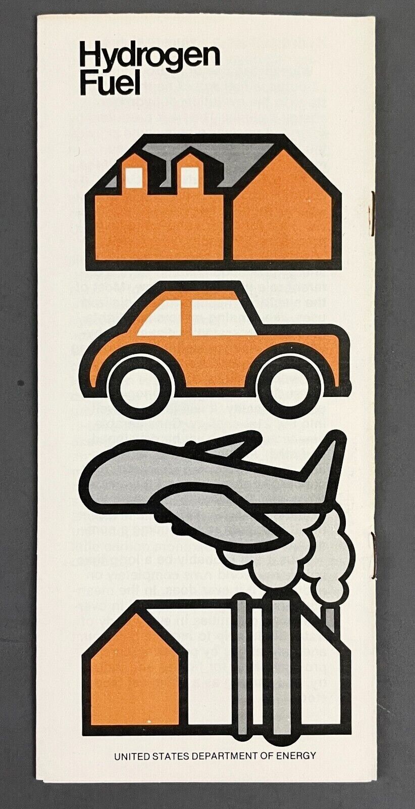 1978 Hydrogen Fuel Gas Cars Planes Vintage Brochure Energy Science Research DOE