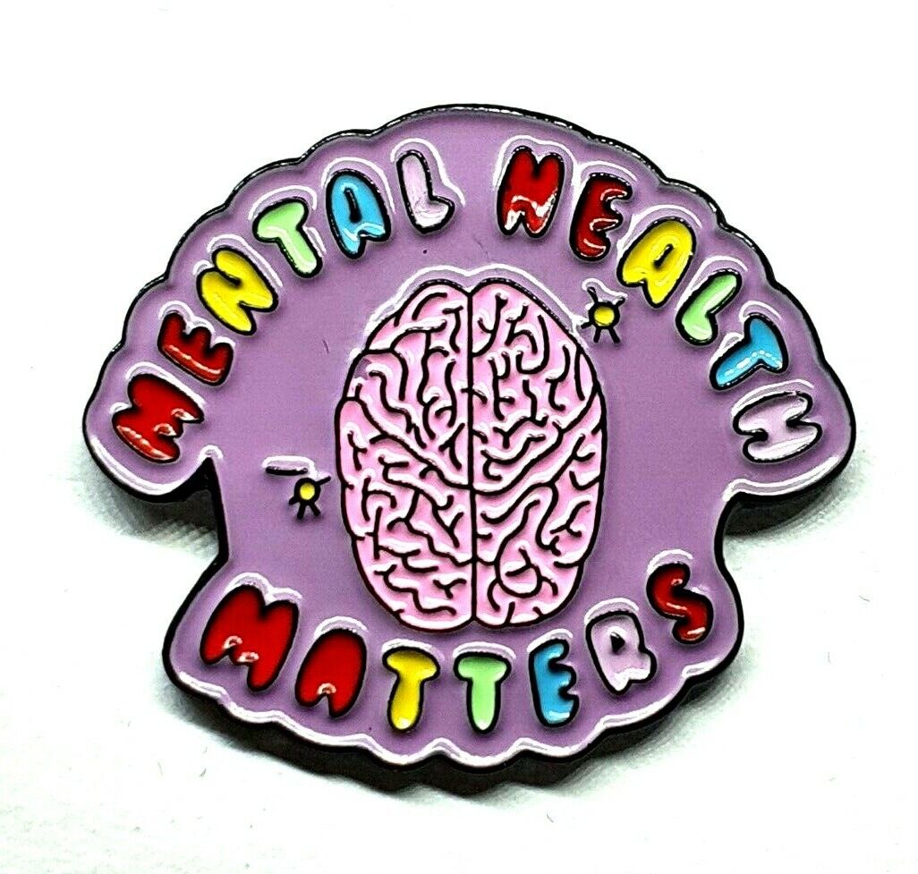 Mental Health Matters Pin Badge Lapel Brooch Mental Health Support Loving Gift 