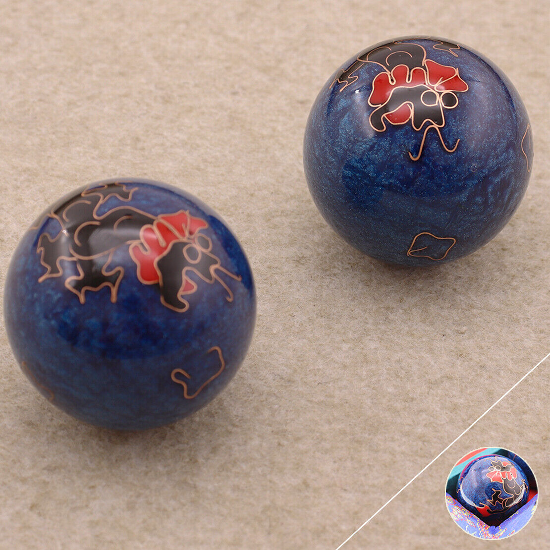 2x 40mm Dragon Phoenix Baoding Balls Health Exercise Stress Relaxation Therapy