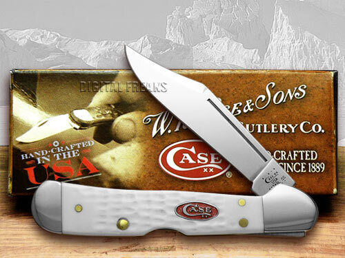 Case xx Sparxx Mini Copperlock Knife Jigged White Delrin Pocket 60185