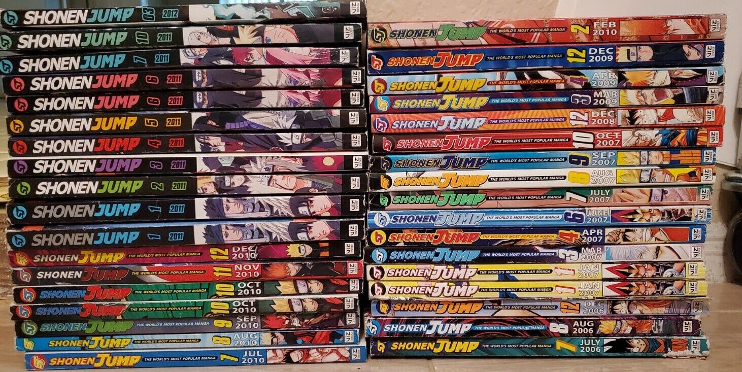 35- Shonen Jump Manga Magazines 2006 -2012 ~ Mixed Lot~ Anime Inc~Free Shipping 