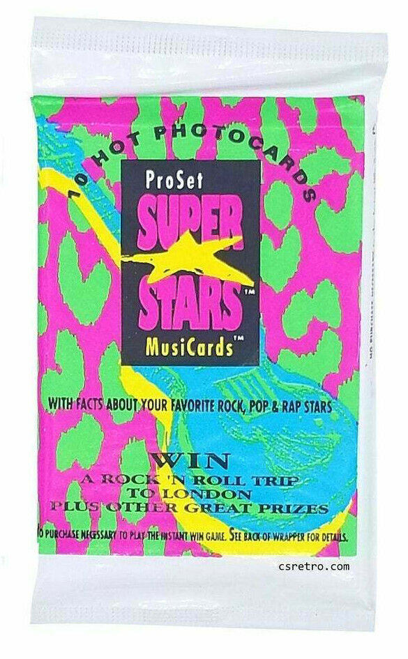 1991 Pro Set Super Stars Music Rock Rap Vintage Retro 90s Cards Series 1 NEW