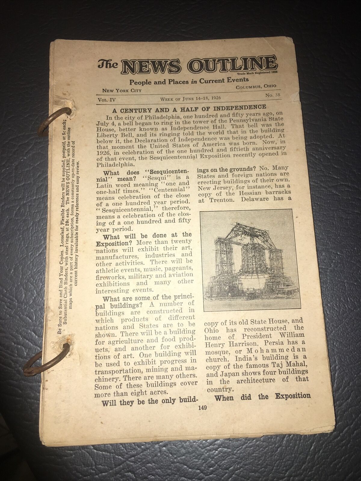 The News Outline, No.2 - No.38, 1929 Vol.IV NYC