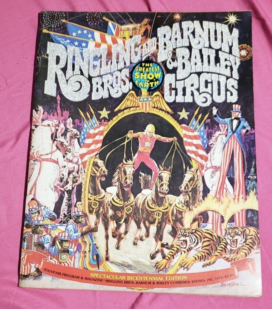 1975 Ringling Bros & Barnum & Bailey Circus Program Souvenir Program Magazine