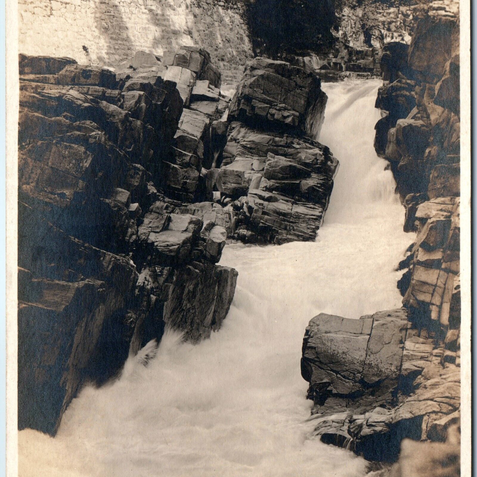 c1910s Canyon Falls, WA SHARP RPPC Snohomish Co Picket Photo Ancient Wall A168