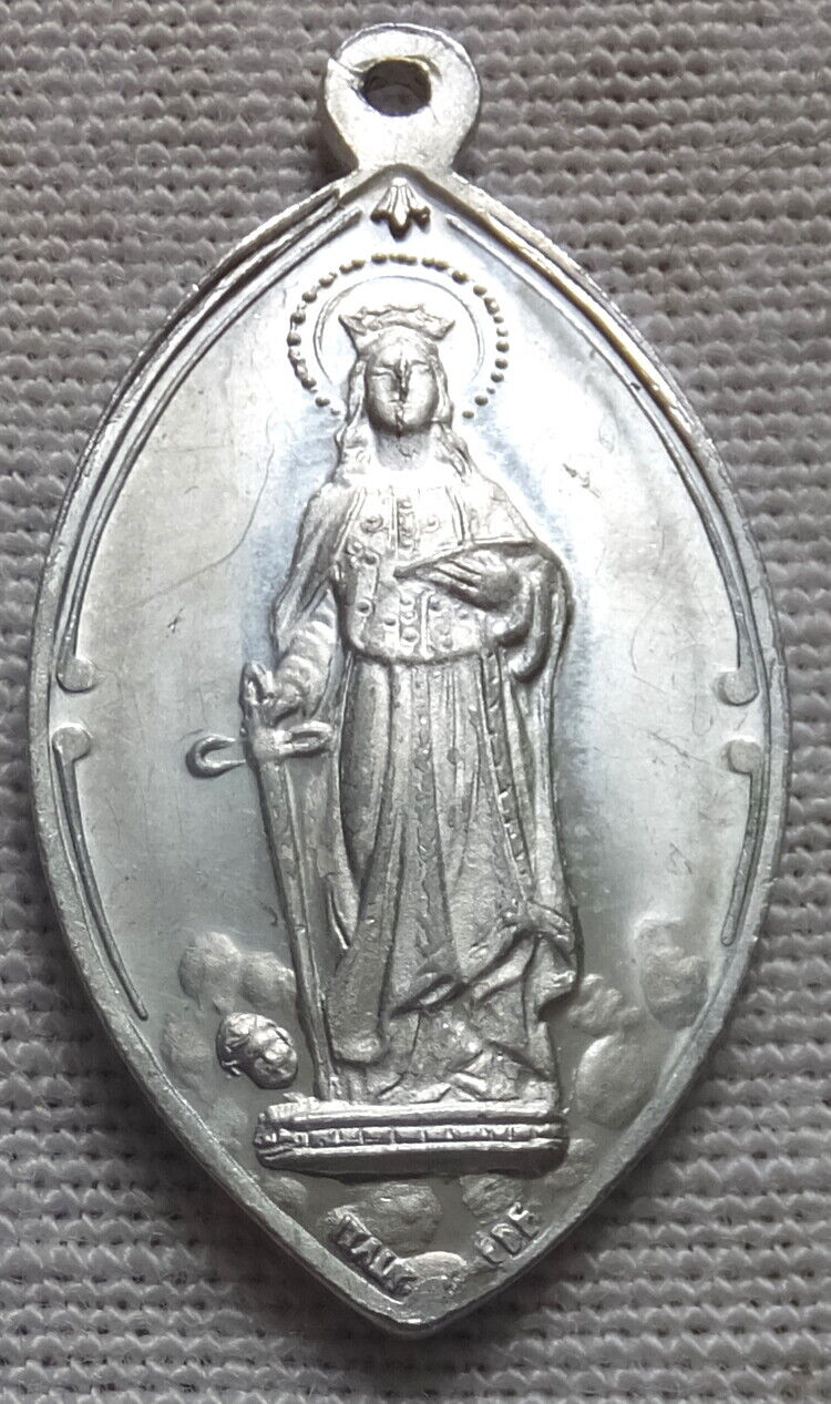OLD CATHOLIC MEDAL ST DYMPHNA PATRON OF SURVIVORS OF INCEST 