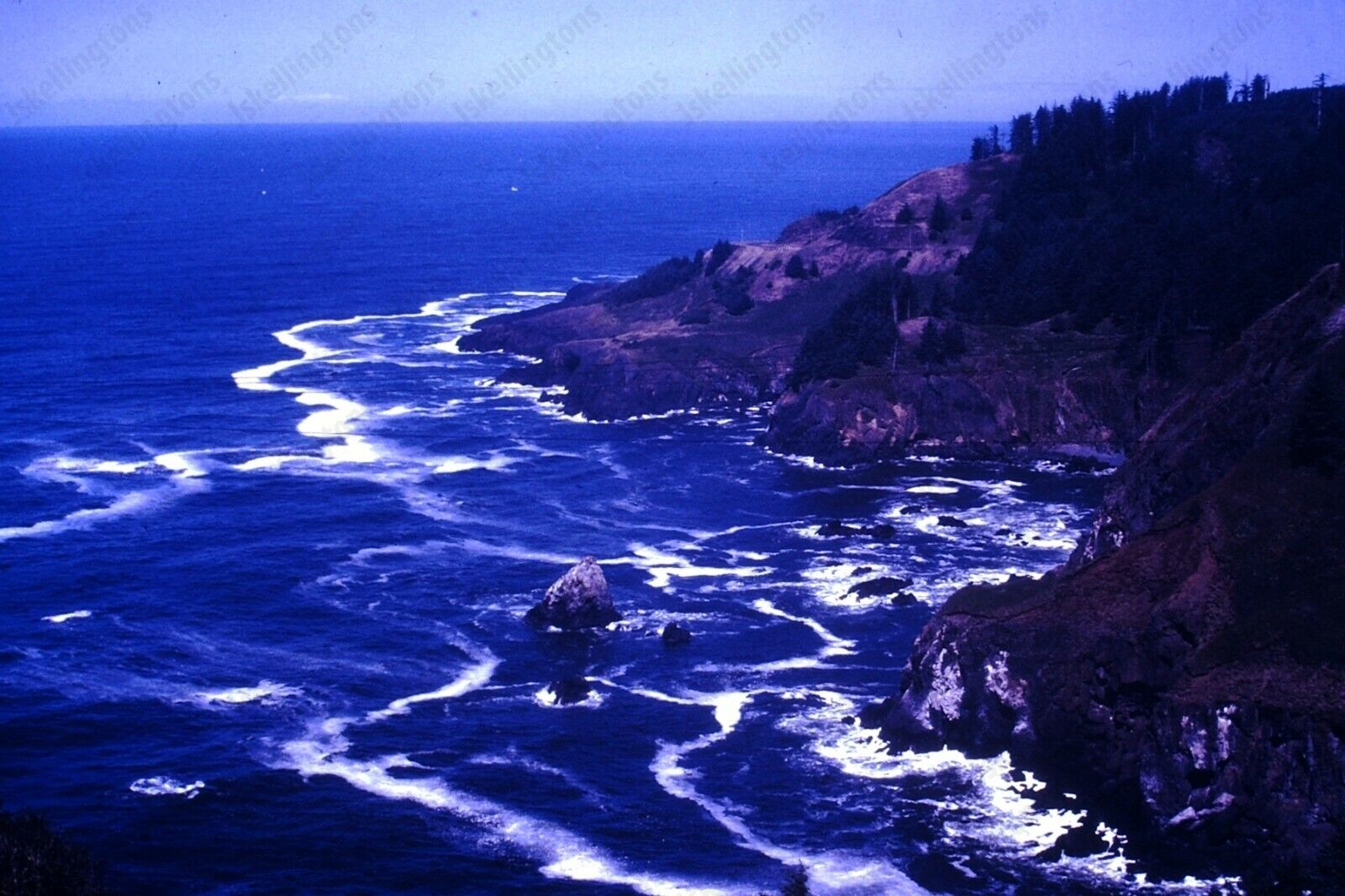 1960s scenic ocean view Original 35mm SLIDE Hg14