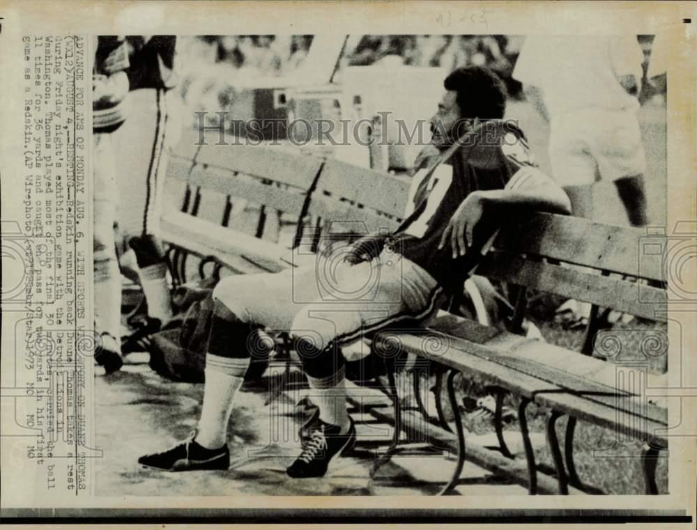 1973 Press Photo Redskin's Duane Thomas during exhibition game in Washington