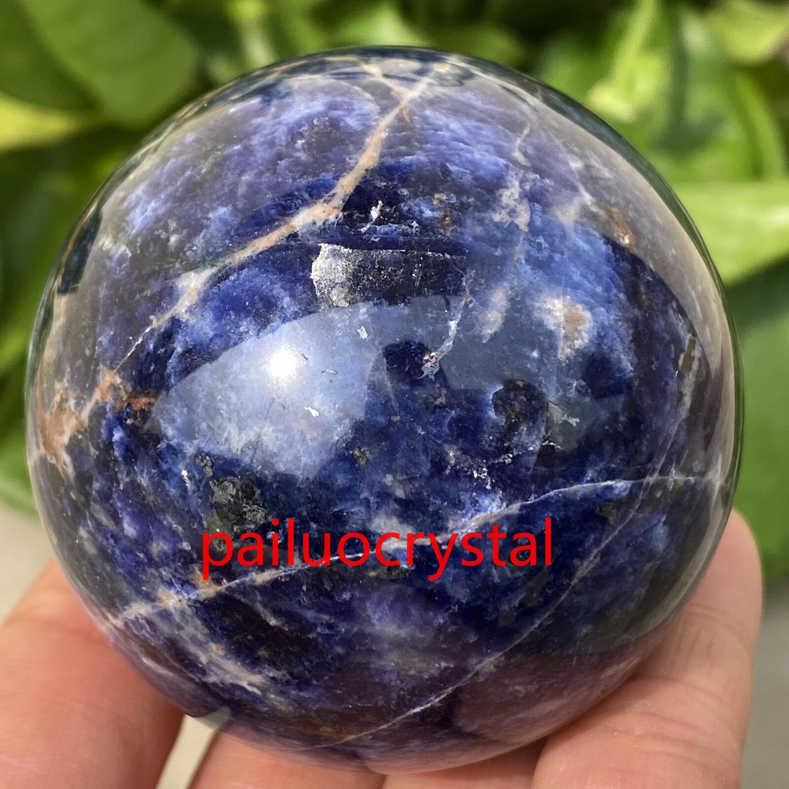 1pc 220g+ Natural sodalite Ball Quartz Crystal Sphere Gem Reiki Healing 55mm+