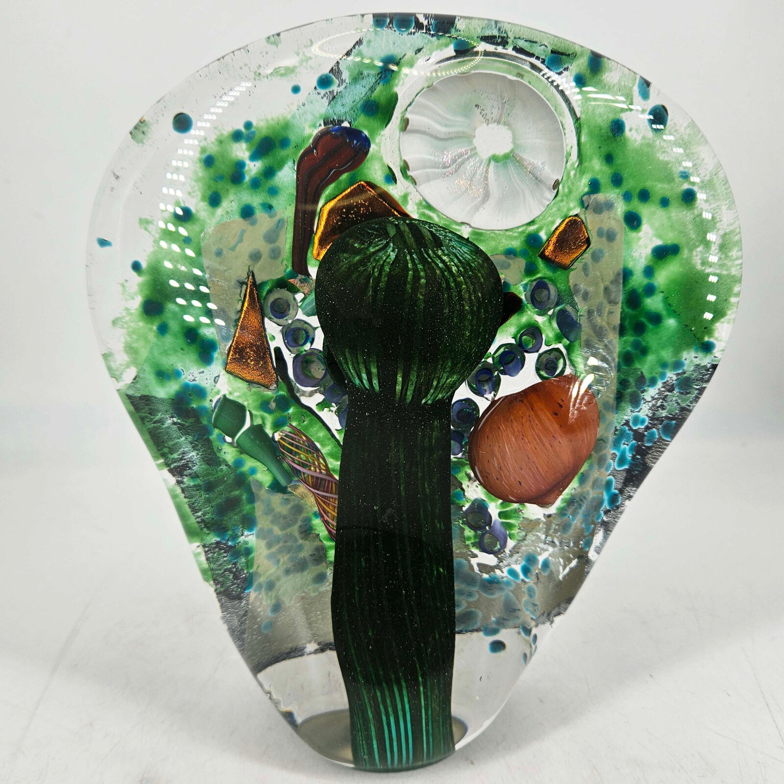 Signed Studio Art Glass Hand Blown Lampwork free form figurine sculpture 8
