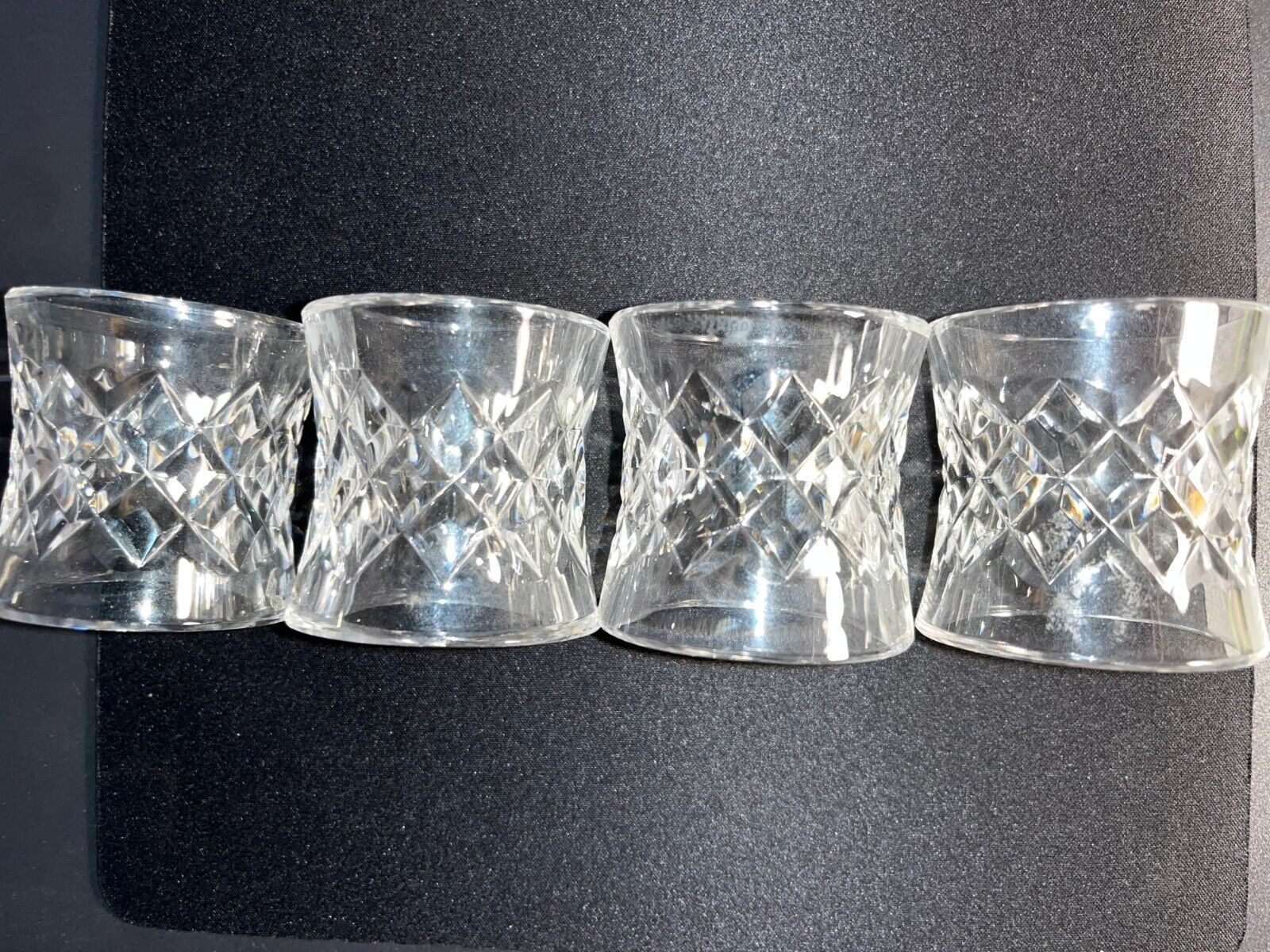 Waterford Crystal Hand Crafted Napkin Rings - Set of 4; Never used since 1978