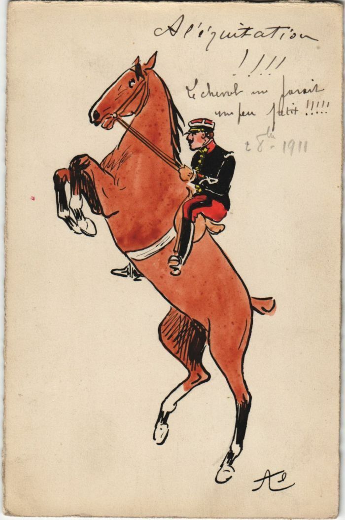 CPA Military - Soldier on a Horse (1141394)