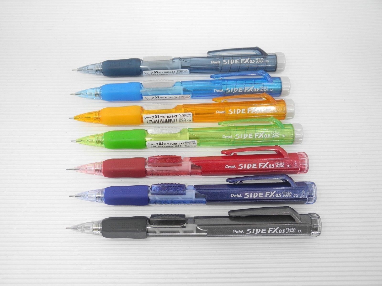 (Tracking No.)7 Colors set Pentel SIDE FX PD255 0.5mm Automatic pencil(Japan)