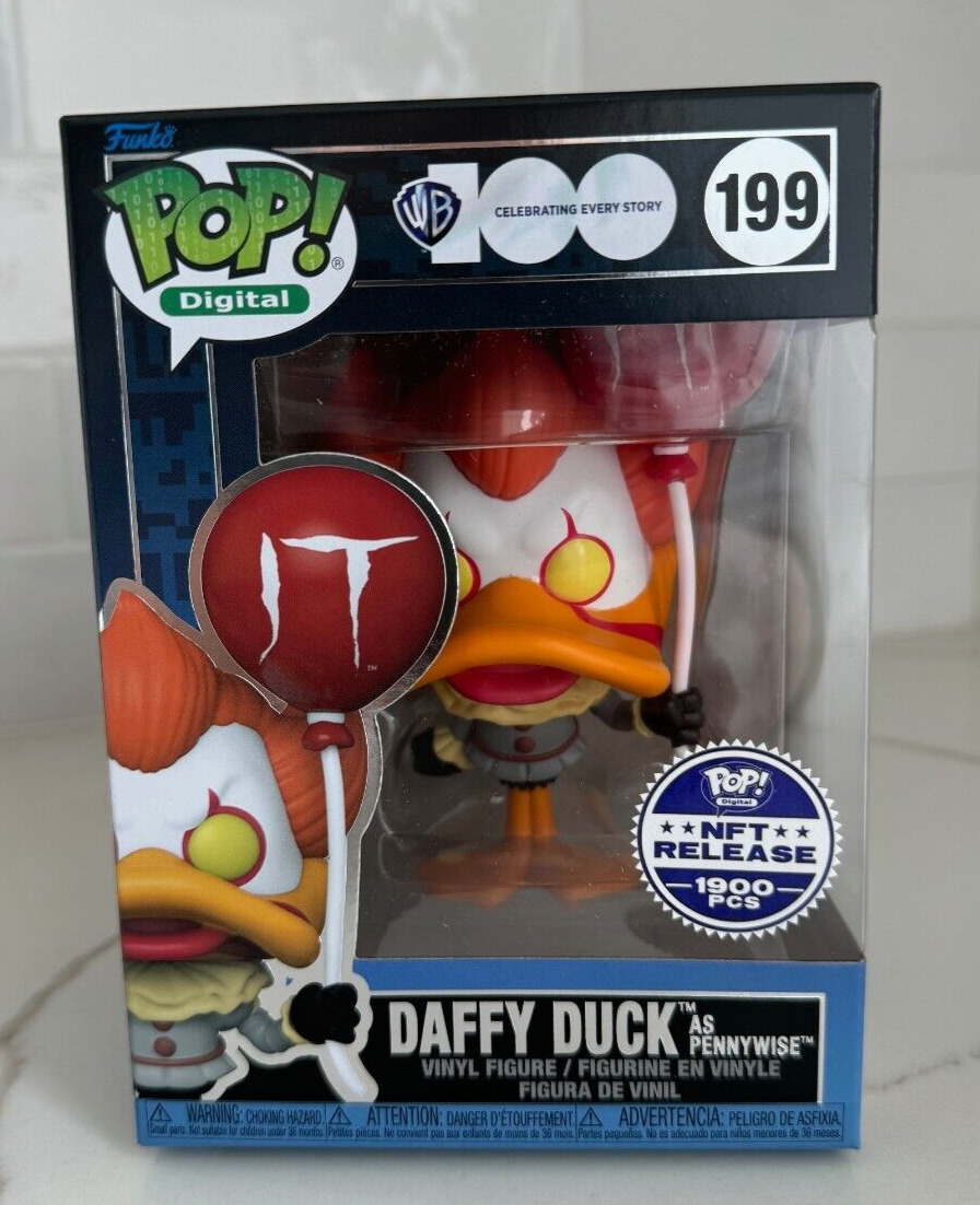Funko POP Digital WB 100 Daffy Duck as Pennywise #199 W/ Protector LE1900