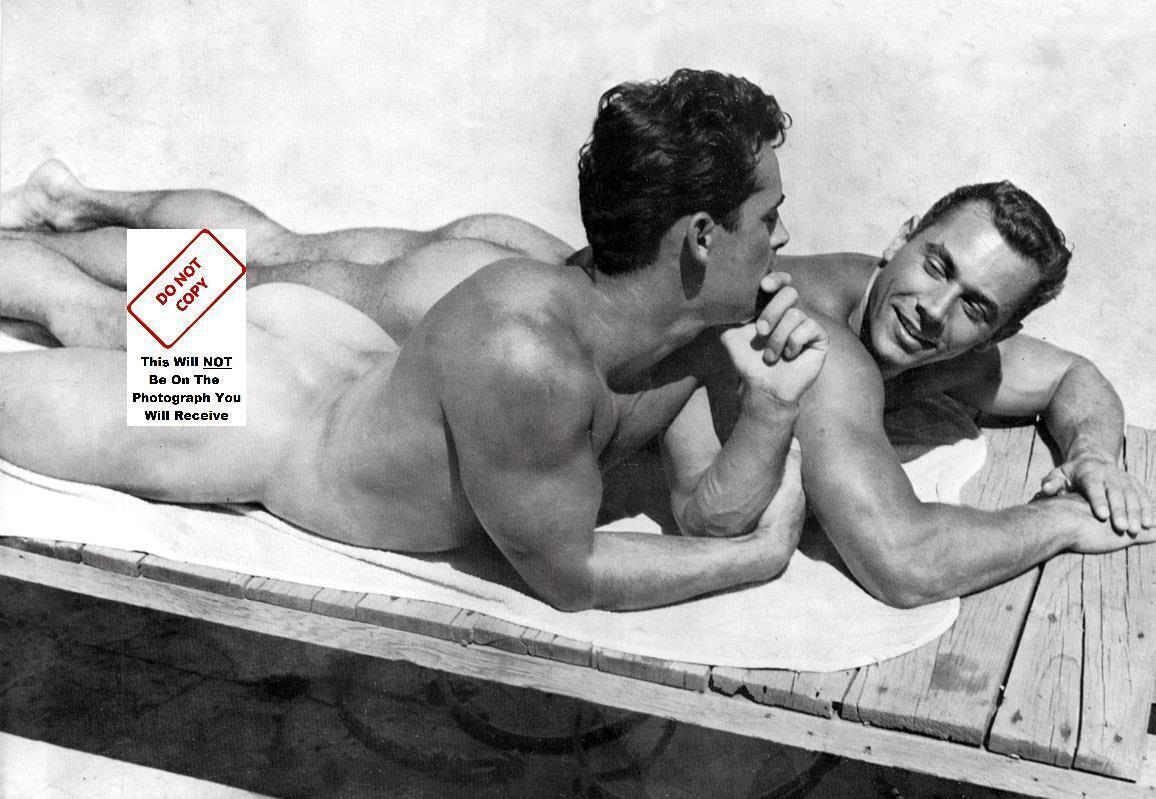 Gay Men Homosexual Beach Love Butt Naked Man Vintage 5x7 Photo Print 9727D