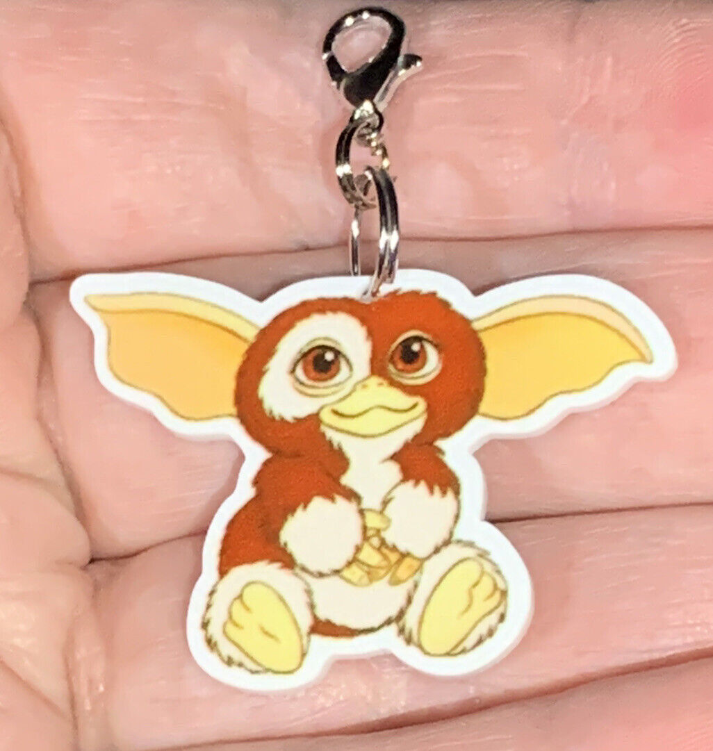 Acrylic Gizmo From The Gremlins Charm Zipper Pull & Keychain Add On Clip