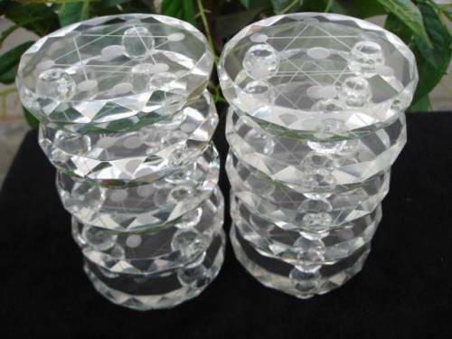 10pcs 80mm 7* transparent crystal base stand ball AAA1