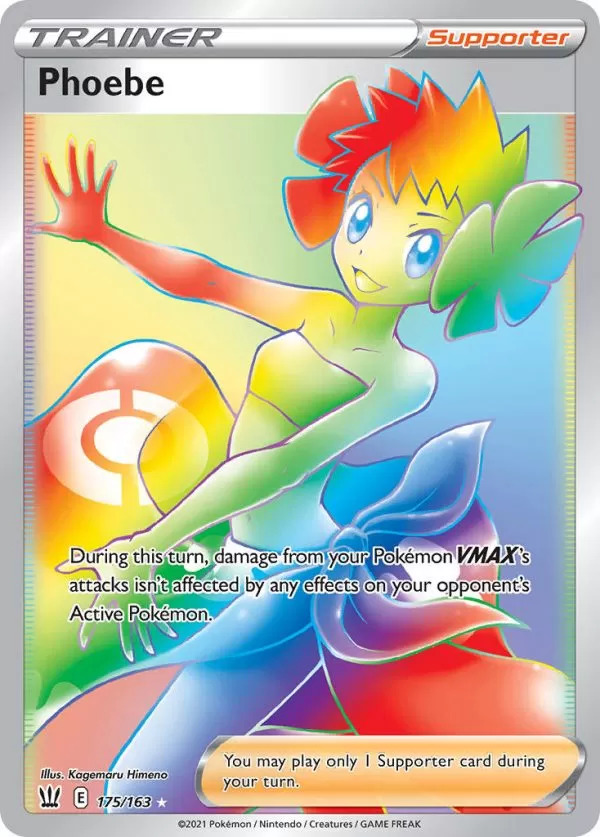 Pokemon Battle Styles Phoebe Rainbow 175/163 Near Mint English