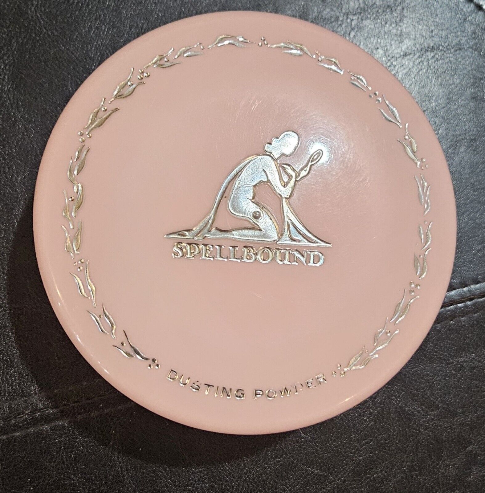 Vintage Spellbound Dusting Powder Powder Jar Plastic Pink 5.25