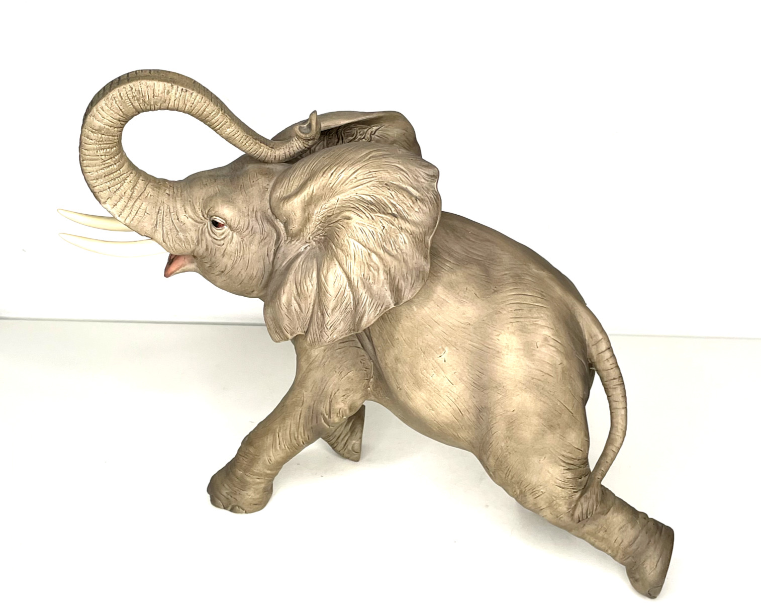 Vintage Porcelain Elephant Sculpture #7837 Large Made in Japan ANDREA SADEK