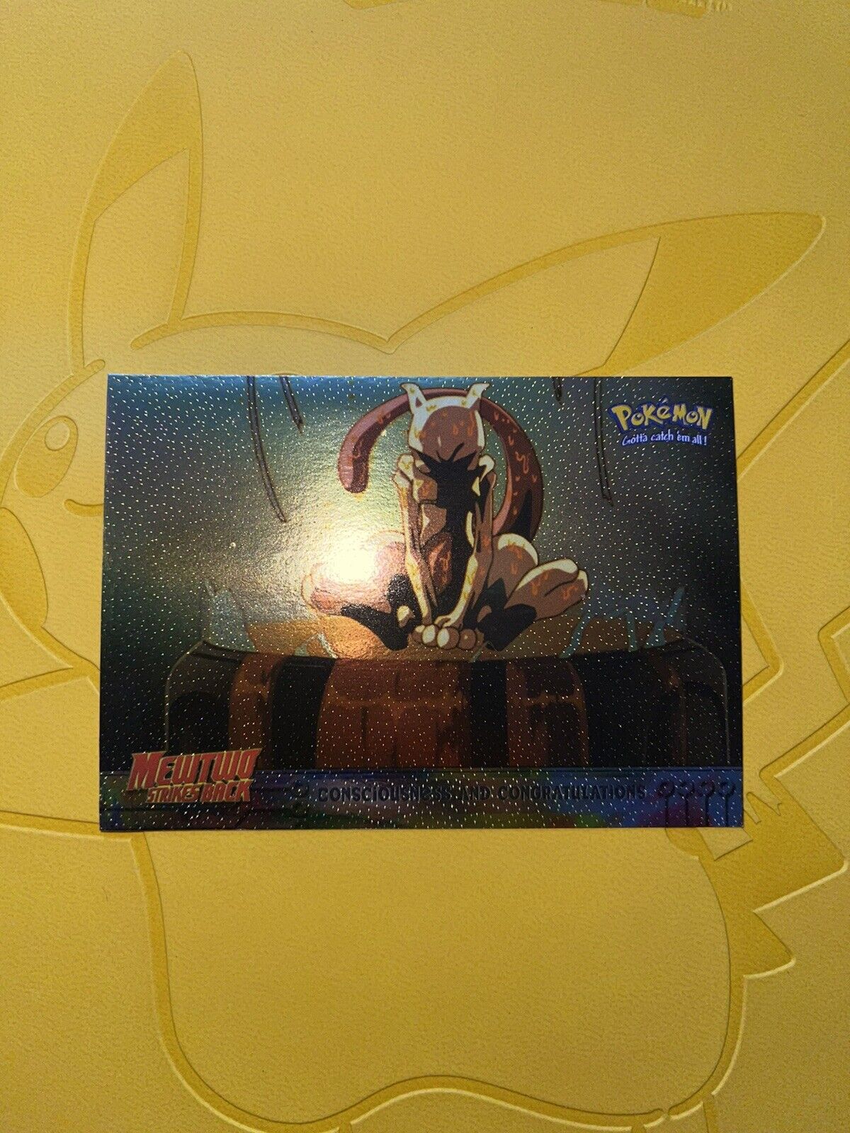 CONSCIOUSNESS & CONGRATULATIONS #3 TEXTURED HOLO 1999 Topps Mewtwo Strikes Back