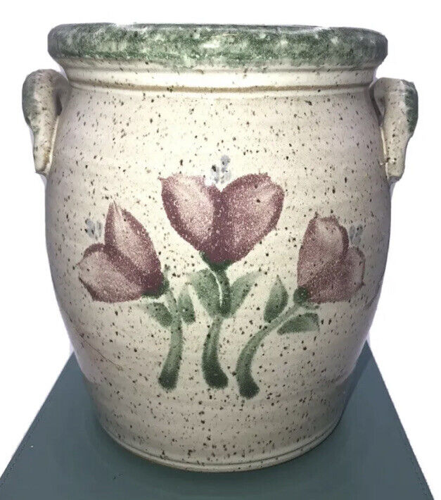 Original Parsley Artisan Pottery Magnolia￼ Utensil Holder / Planter / Vase Fun