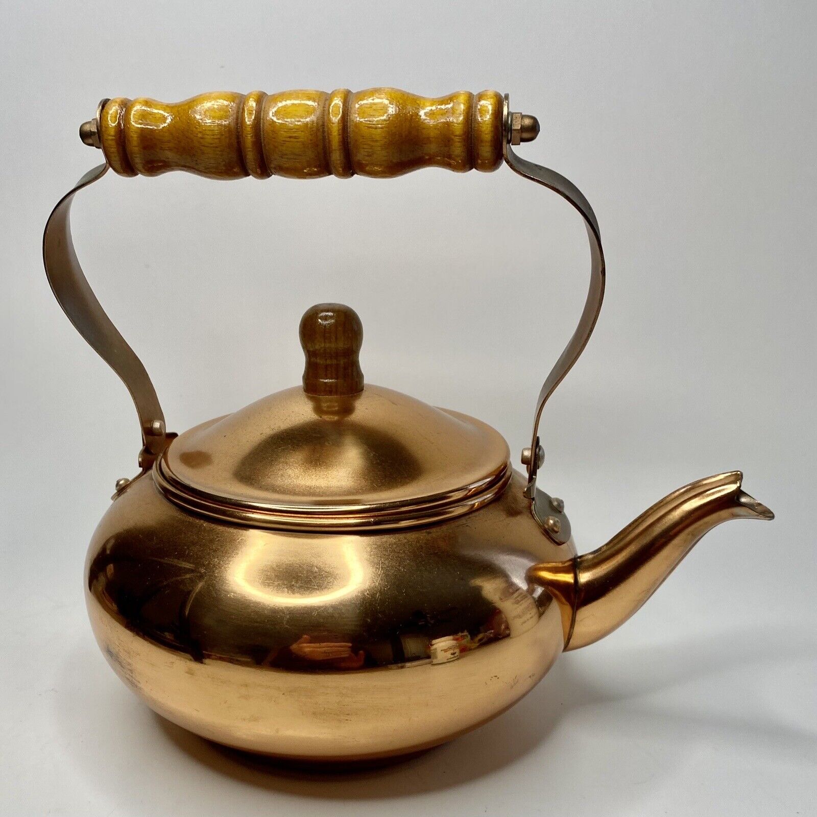 Vintage Copper Teapot 8” X 8” X 6” 1984 Never Used