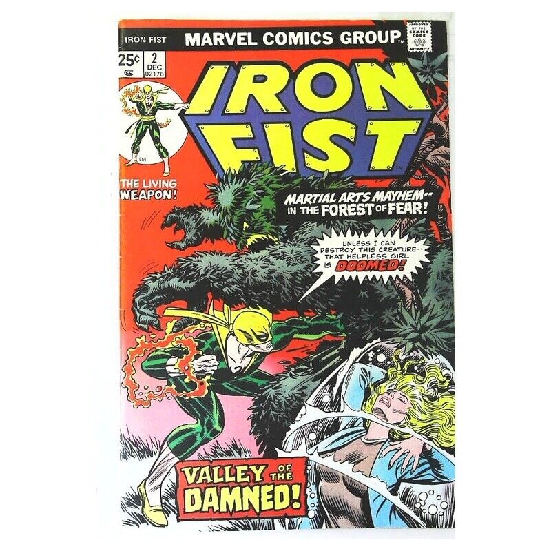 Iron Fist (1975 series) #2 in Very Fine minus condition. Marvel comics [b`