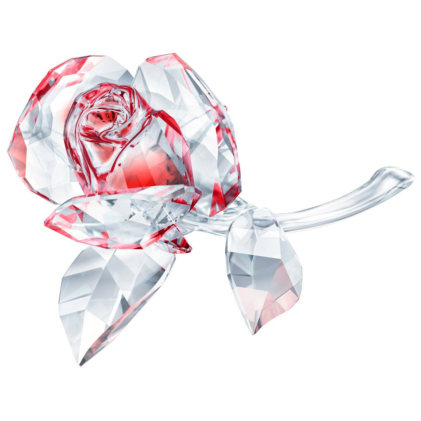 Swarovski Crystal Blossoming Rose, Red Figurine Decoration 5428561