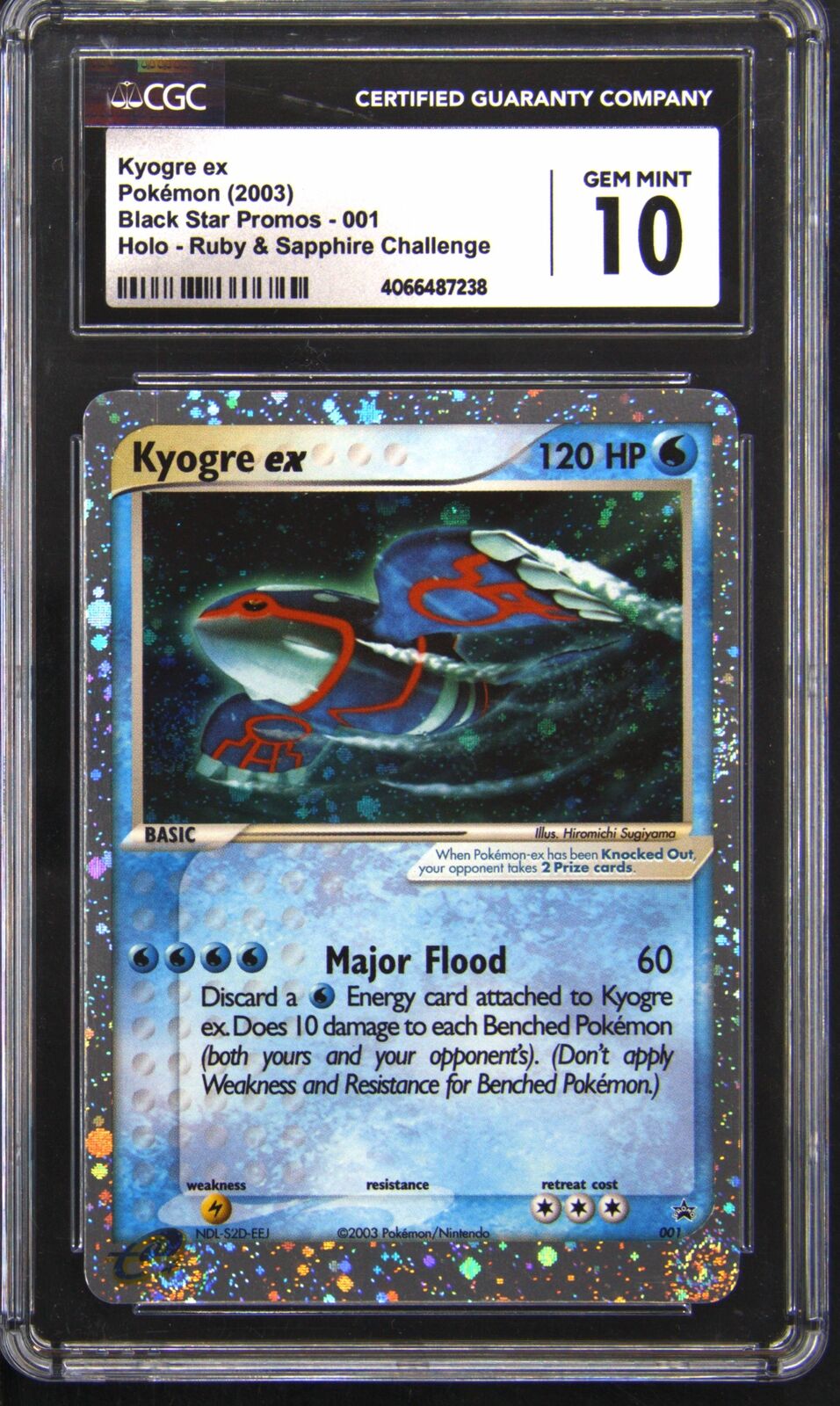 2003 001 Kyogre ex Promo Pokemon TCG Card CGC 10 Gem Mint