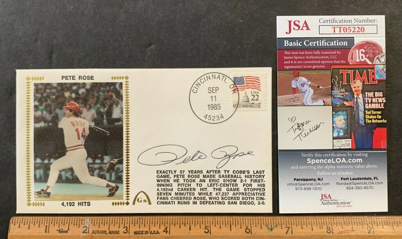 VINTAGE FIRST DAY COVER *PETE ROSE* W/JSA COA MINT CONDITION (AA)