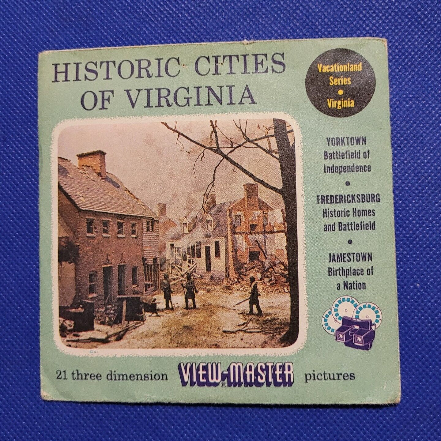 Scarce Sawyer's Historic Cities of Virginia 75 182 262 view-master Reels Packet