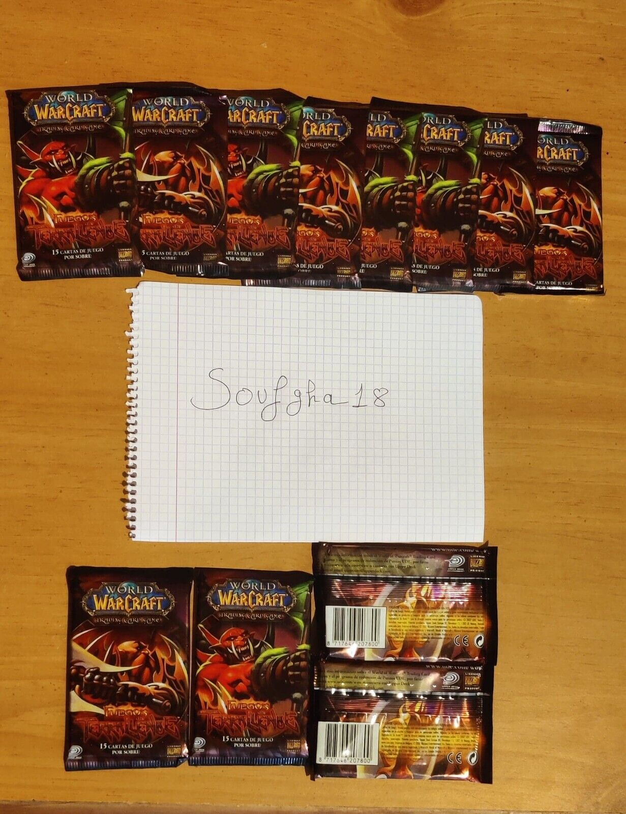 WoW TCG Fires Of Outland Spanish Booster Packs. Sealed & New