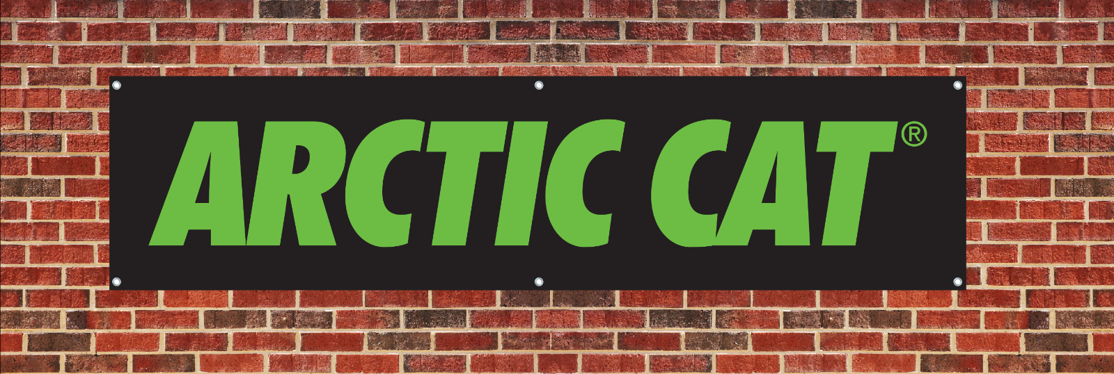 Arctic Cat Banner Poster dealer advertising sign Man Cave Garage 2' x 7' NEW