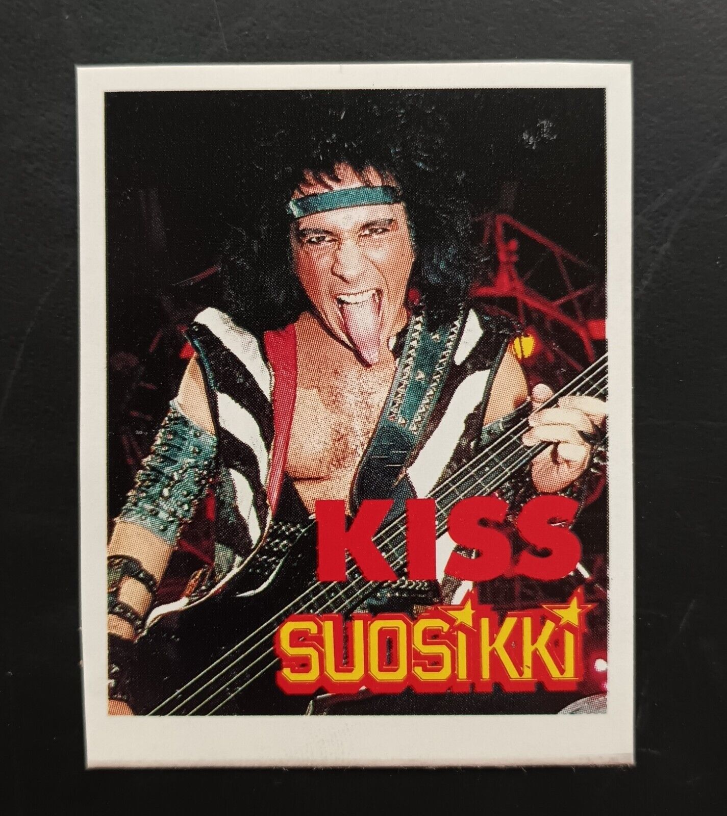 Finnish Suosikki sticker 1980s Kiss Gene Simmons