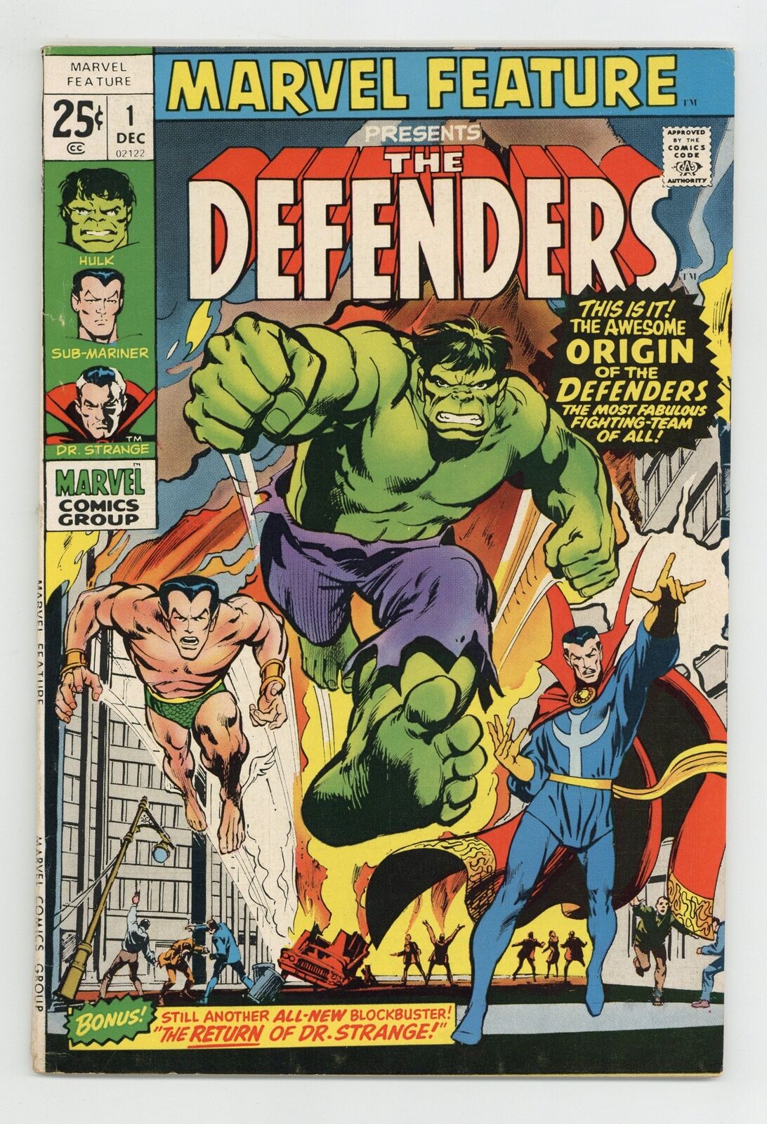 Marvel Feature #1 FN+ 6.5 1971 1st app. and origin Defenders