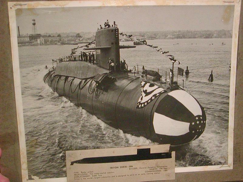 Vintage EPHEMERA, PHOTO of the TRITON Atomic Submarine, General Dynamics c1959