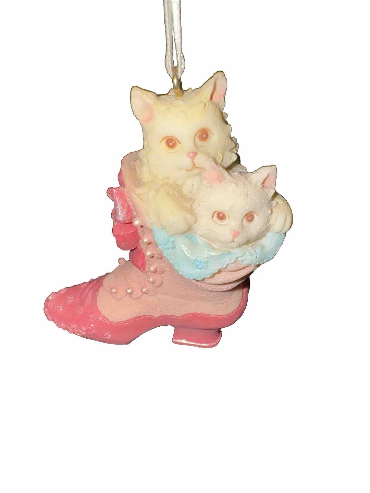 Kittens In Pink Book Ornament By Ganz 
