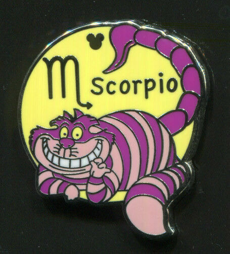 Disney Pins Cheshire Cat Alice in Wonderland Scorpio Zodiac Hidden Mickey Pin
