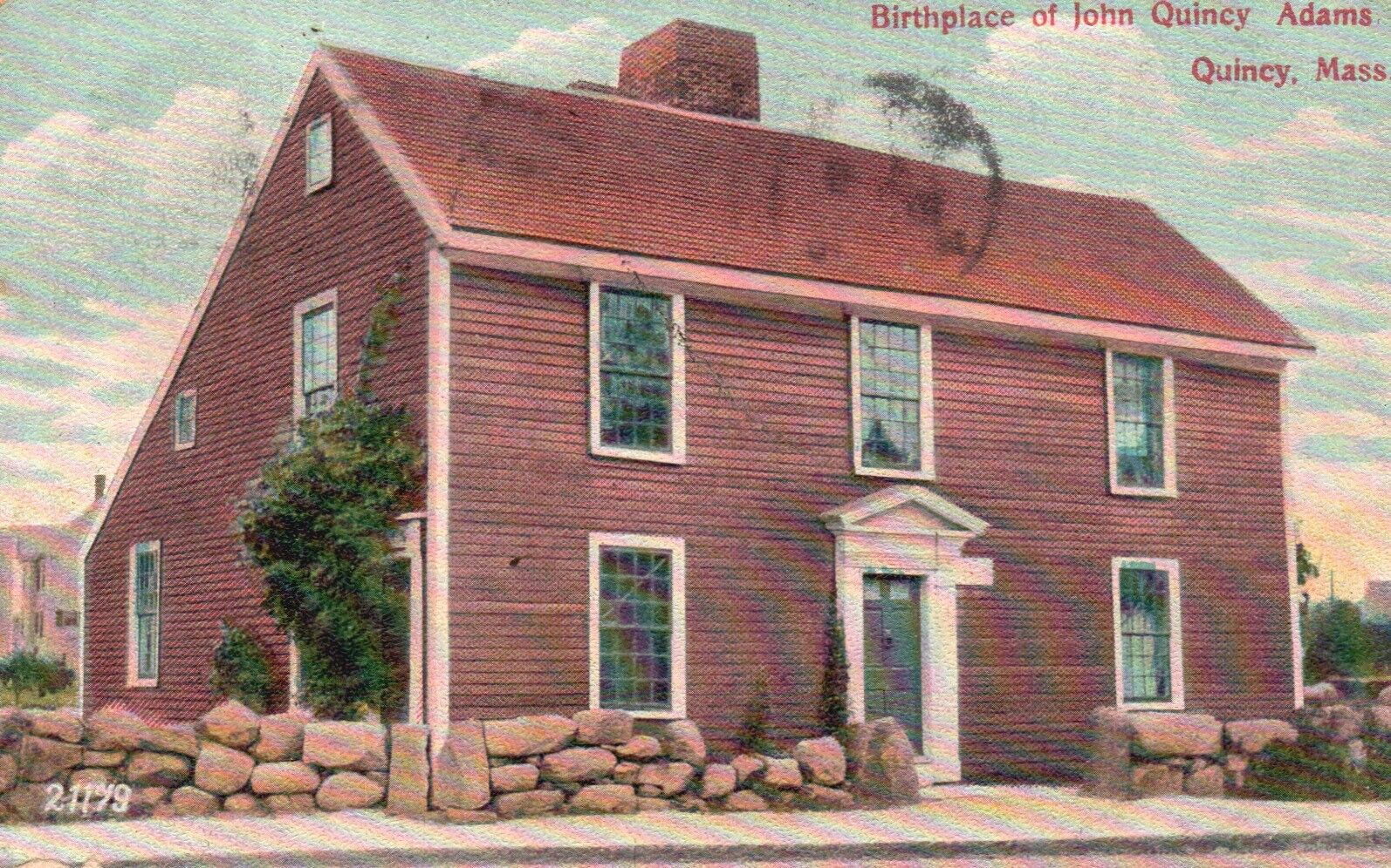 Postcard MA Quincy Mass John Quincy Adams Birthplace 1910 Vintage PC f8913